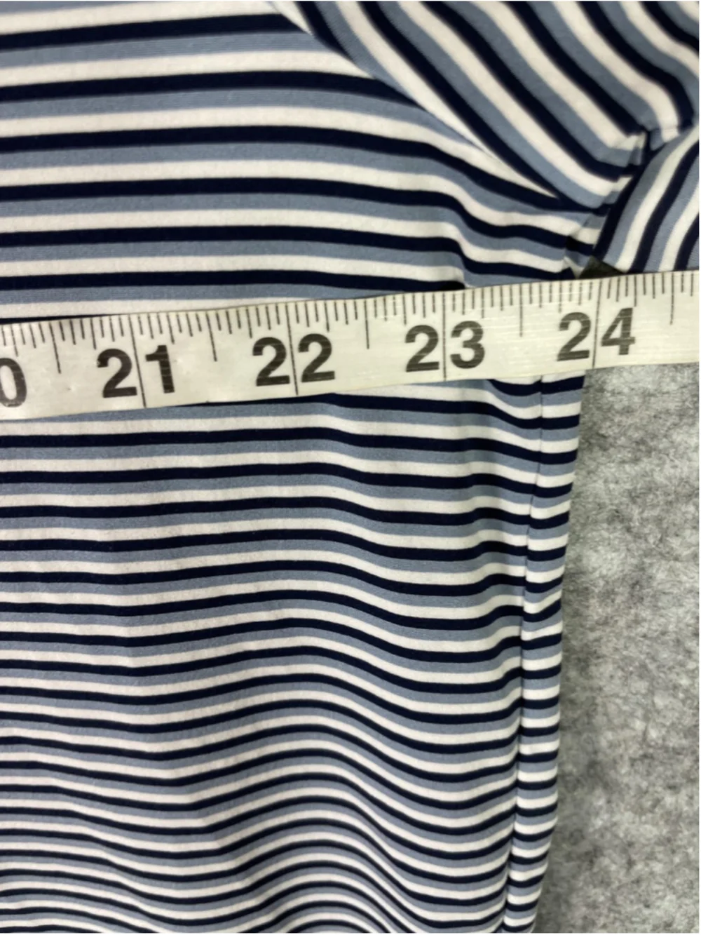 RLX Ralph Lauren Polo Shirt Mens Large Blue Stripe Golf Performance Stretch